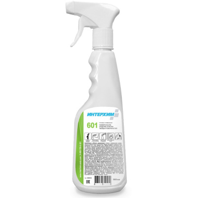 ИНТЕРХИМ 601, готовое к применению универсальное умеренно щелочное  средство с содержанием растворителей для очистки твердых поверхностей